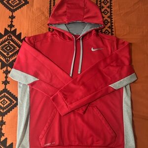 Women’s Nike Red and Gray Hoodie